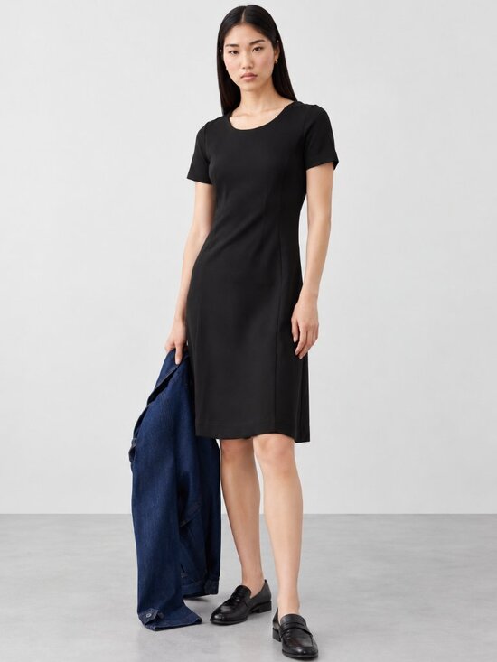 Banana Republic Factory Dresses & Skirts - Banana Republic Black Fit & Flare Soft Touch Knee Length Dress Size S